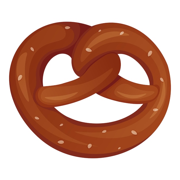 Vector pretzel isolated on white background