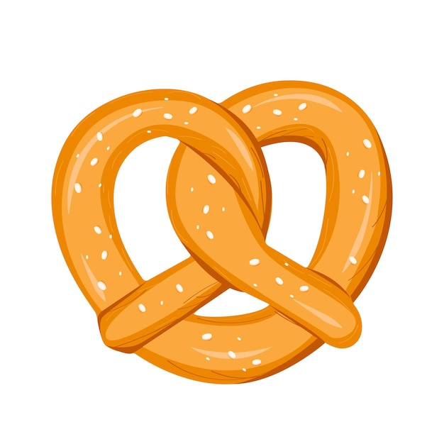 Vector pretzel isolated on white background