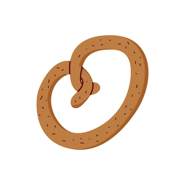 Pretzel pictogram vector Zoute krakeling vector Zout gebak pictogram Pretzel geïsoleerd op een witte achtergrond