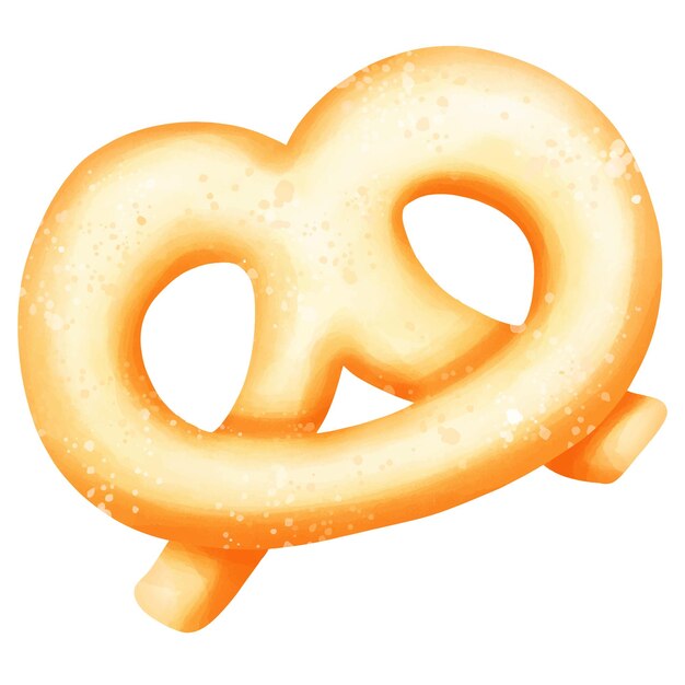 Vector a pretzel with a heart shaped pretzel on it