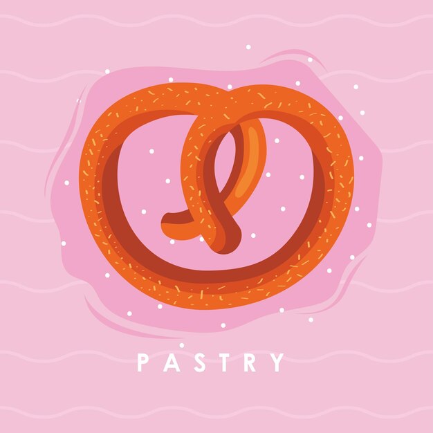 Pretzel with pastry lettering