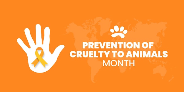 Prevention of Cruelty to Animals Month background or banner design template celebrated in April