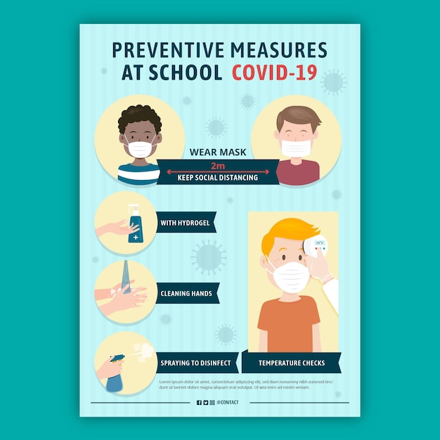 学校ポスターでの予防策