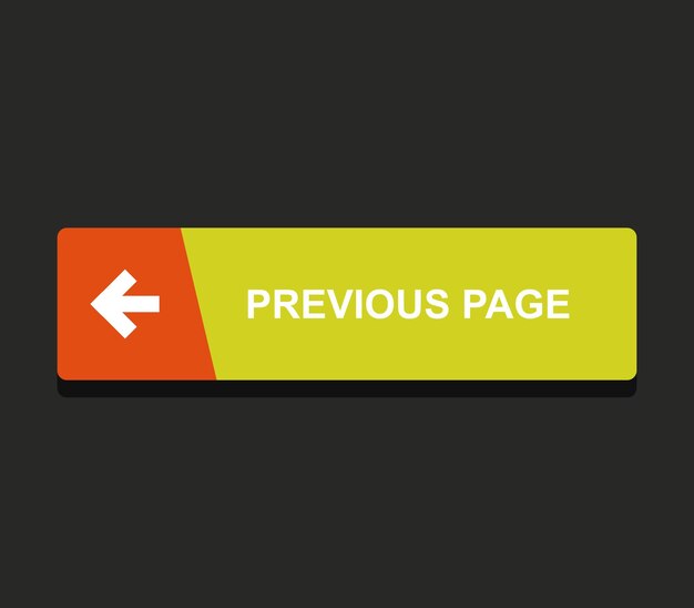 Vector previous page button