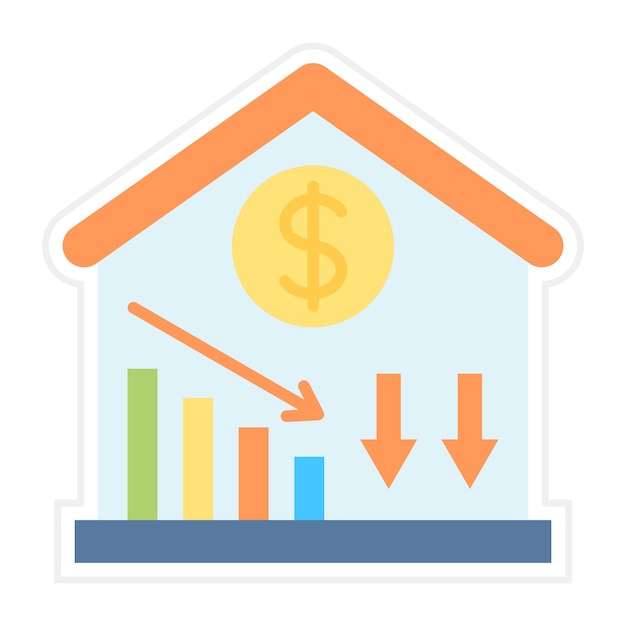 Vector price decrease icon vector image can be used for banking and finance