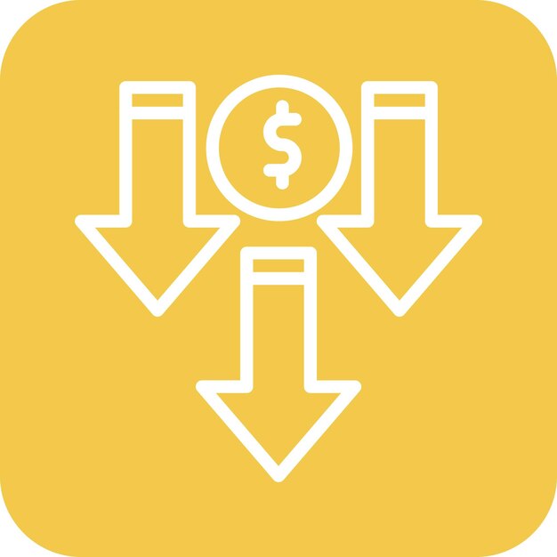 Price Decrease vector icon illustration of Banking and Finance iconset