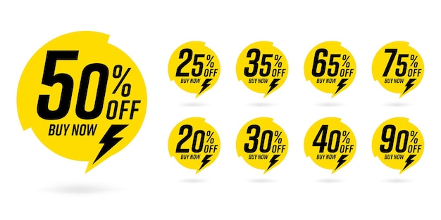 Price discount shop event promotion sticker set