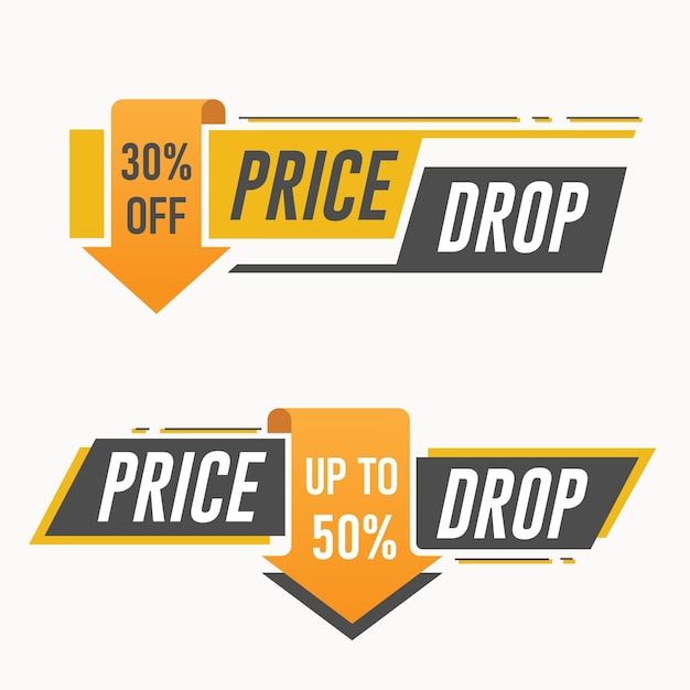 price drop sale special offer vector