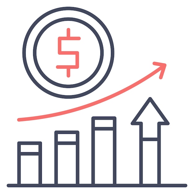 Стиль иллюстрации вектора увеличения цены