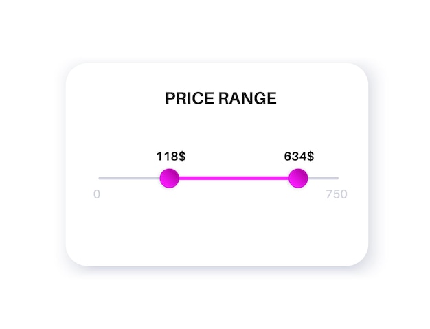 Price range filter