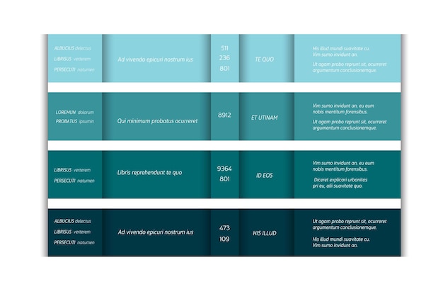 price table template pricing banner chart infographics element vector