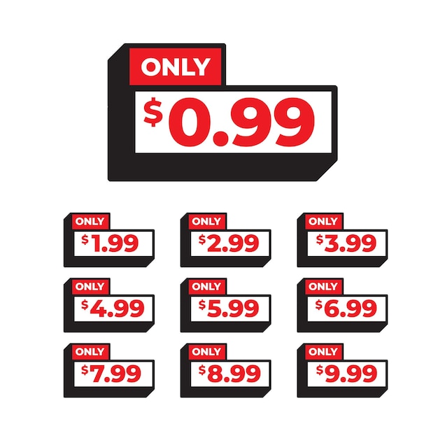 Price tag banner sale banner design template