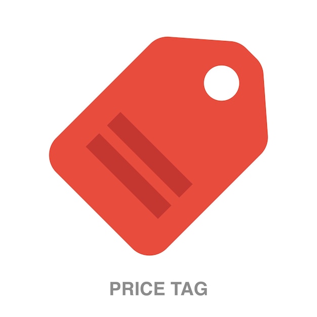 Price tag illustration on transparent background