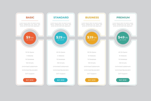 Pricing Tables Template