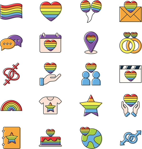 Pride Day Icon Set