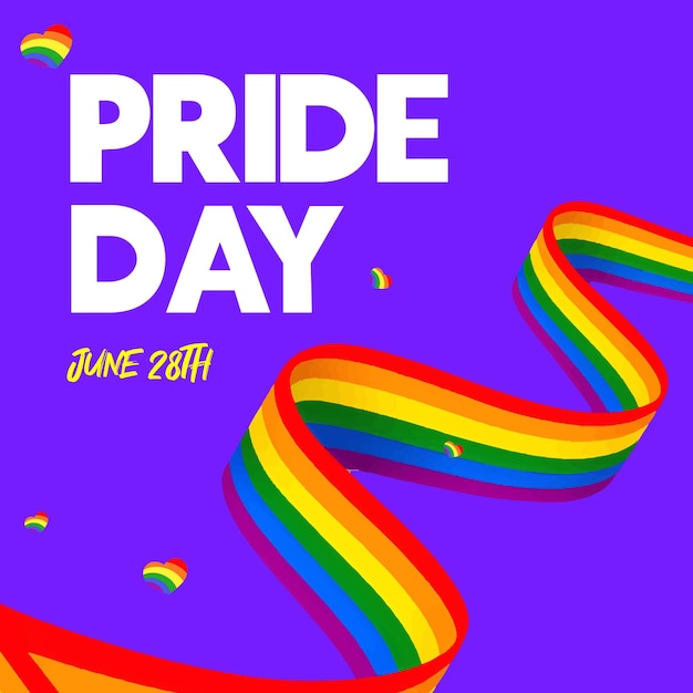 Vector pride day pride month banner post op sociale media