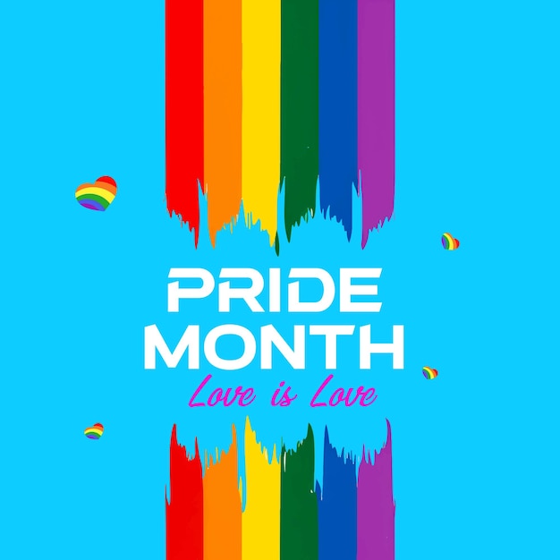 Pride Day Pride Month Banner Post op sociale media