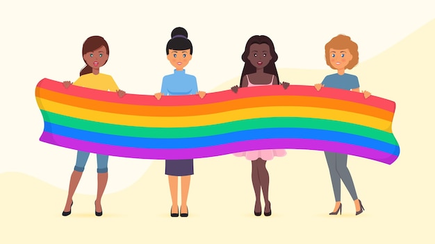 Pride day-vrouwencollectie met vredesvlag