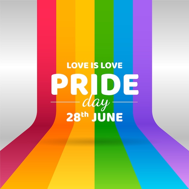 Vettore pride day con il design della bandiera