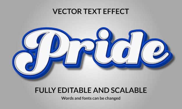 Pride Editable 3D text style effect