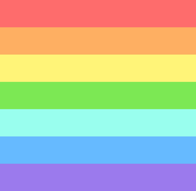 프라이드 플래그 배경입니다. LGBT 커뮤니티의 색상. 밝은 무지개 색깔의 배너 템플릿입니다.