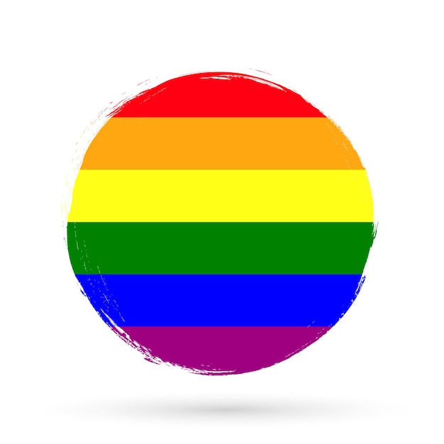 Pride flag banner met grunge brush textuur Rainbow LGBT-vlag