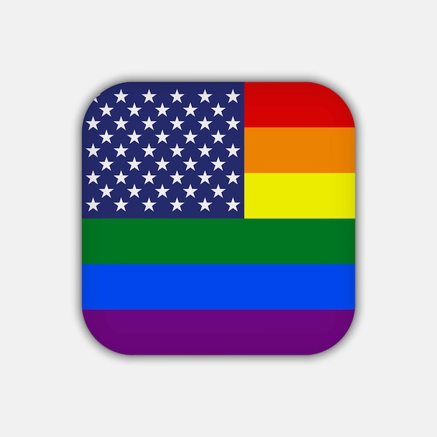 Pride flag of usa vector illustration