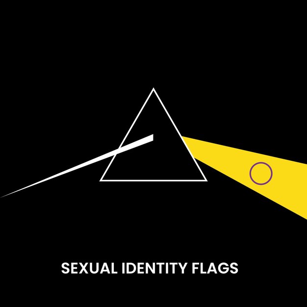 Vettore bandiere dell'orgoglio attraverso un prisma
