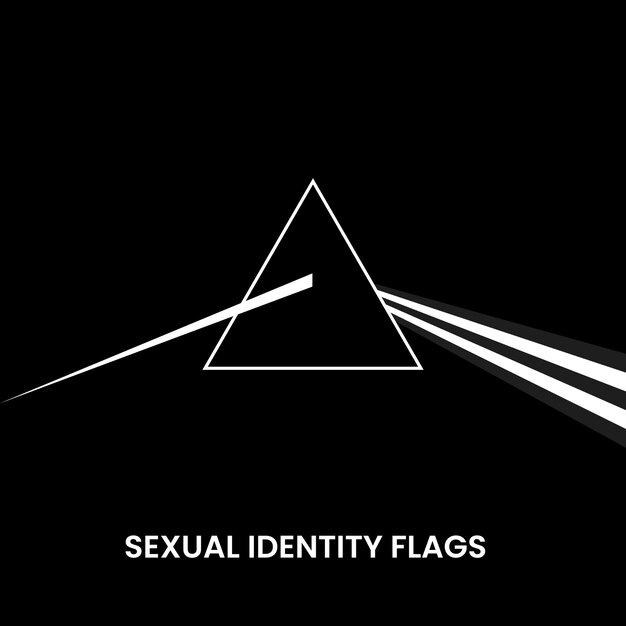 Vettore bandiere dell'orgoglio attraverso un prisma