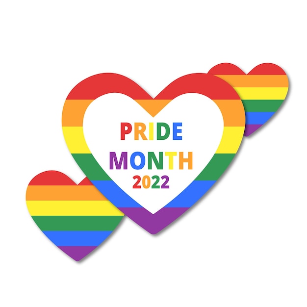 Pride maand 2022 2023 2024 LGBTQ Pride Vlag Kleuren Rainbow Pride symbool met hartLGBT minoriti