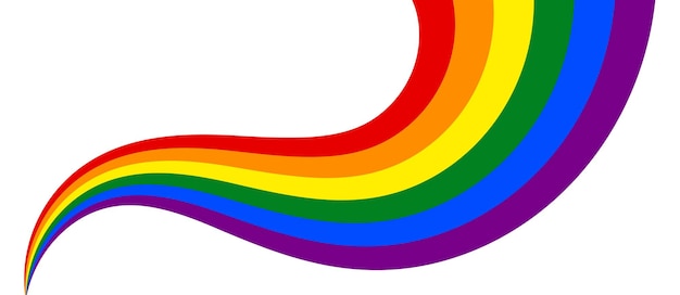Pride Maand banner met LGBT Vlag Wave Rainbow of Pride Vlag Pride Rainbow Vlag Wave Design Element