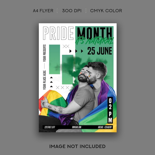 Vector pride maand flyer