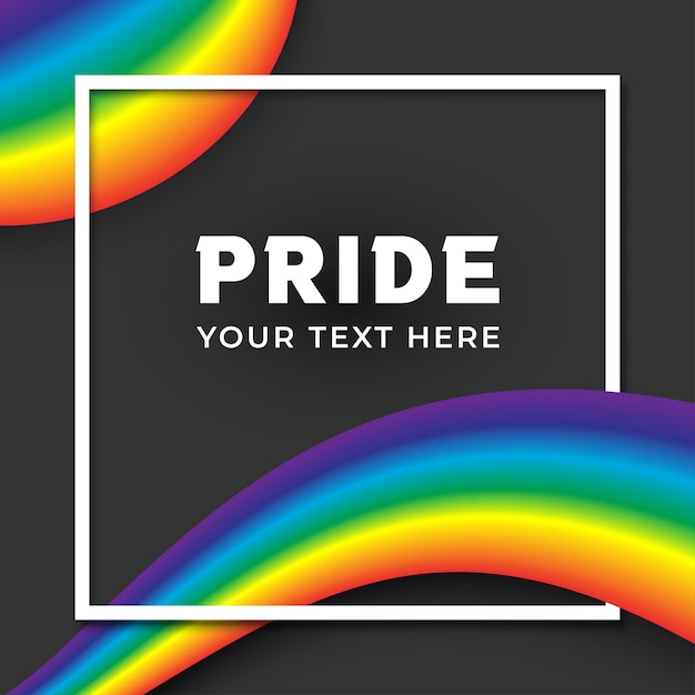 Vector pride moment social media template