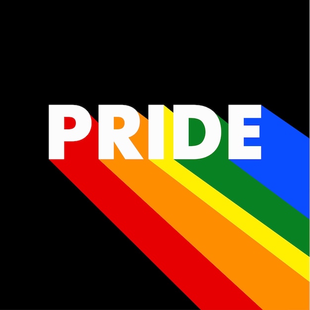 Vector pride month card for lgbt month