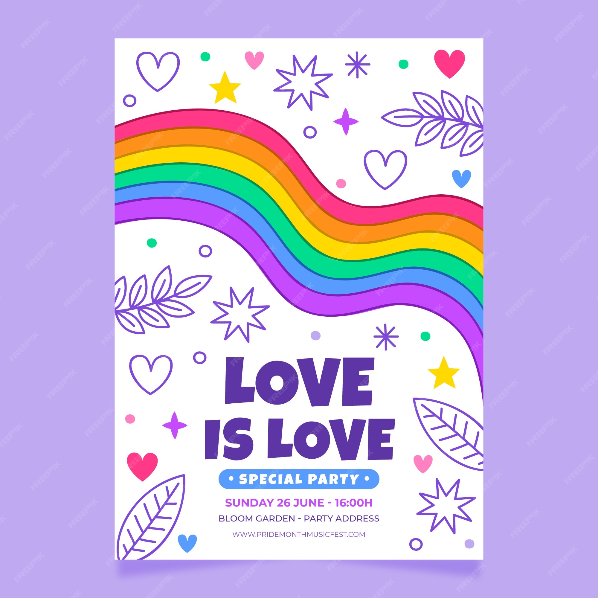 Purple Rainbow Friend | Poster