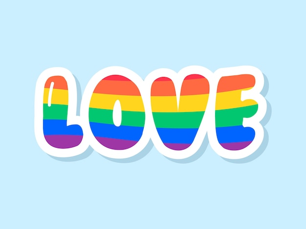 Pride rainbow lettering text writing pattern freedom love heart homo colors flag parade lgbtq flag w