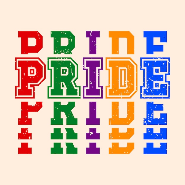 Вектор pride retro lgbtq pride month tshirt design гей-прайд и лгбтк