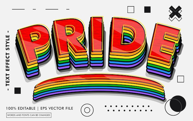 Pride text effects style