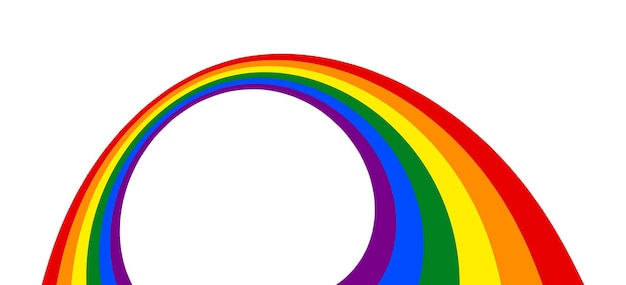 Pride vlag Regenboog geïsoleerd op een transparante achtergrond Pride maand banner Vector illustratie