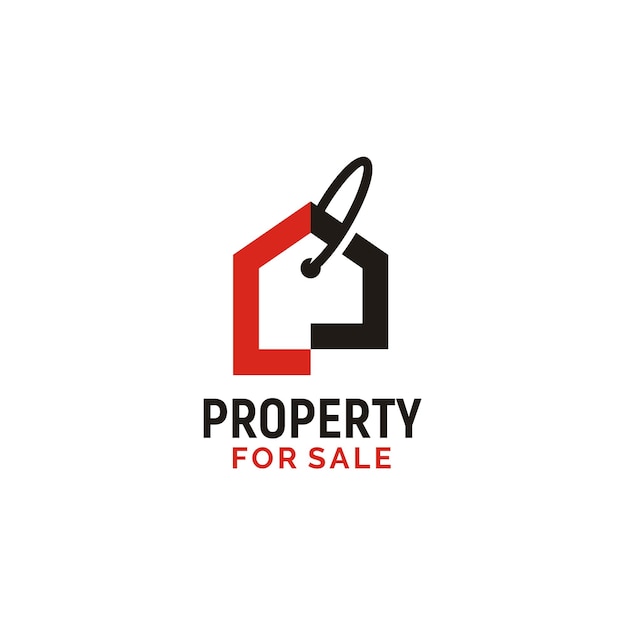 Prijskaartje Label met huis huis verkopen kopen onroerend goed onroerend goed marketing korting verkoop promo logo