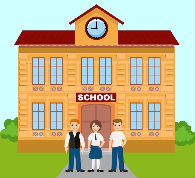 Primary education with building and school children