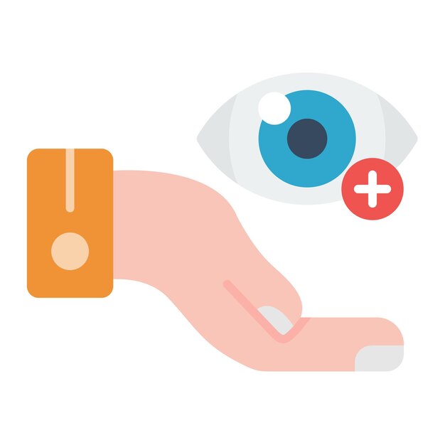 Vector primary eye care flat illustration