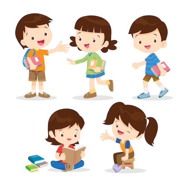 primary student boy and girl