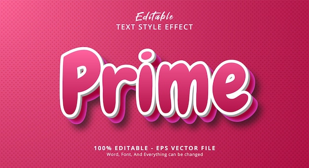 Prime Text Style Effect Editable Text Effect