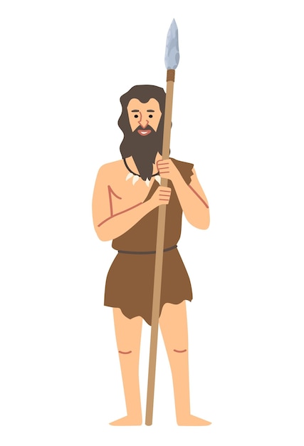 Primitive man with spear