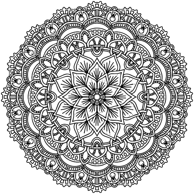 primum vector vintage oosters mandala-ontwerp