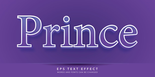 prince editable text effect