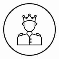 Vector prince icon vector image can be used for humans