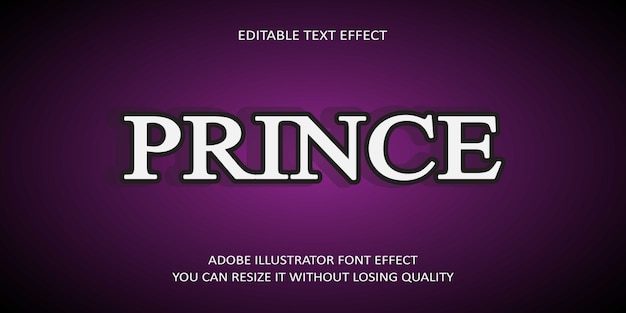 Prince Text Font Effect