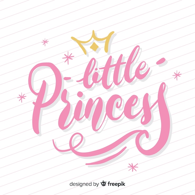 Princess calligraphic hand drawn background